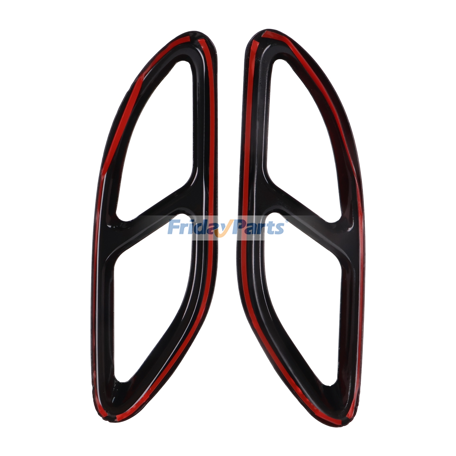 Cache-tuyau de pare-chocs arrière noir en acier inoxydable de FridayParts