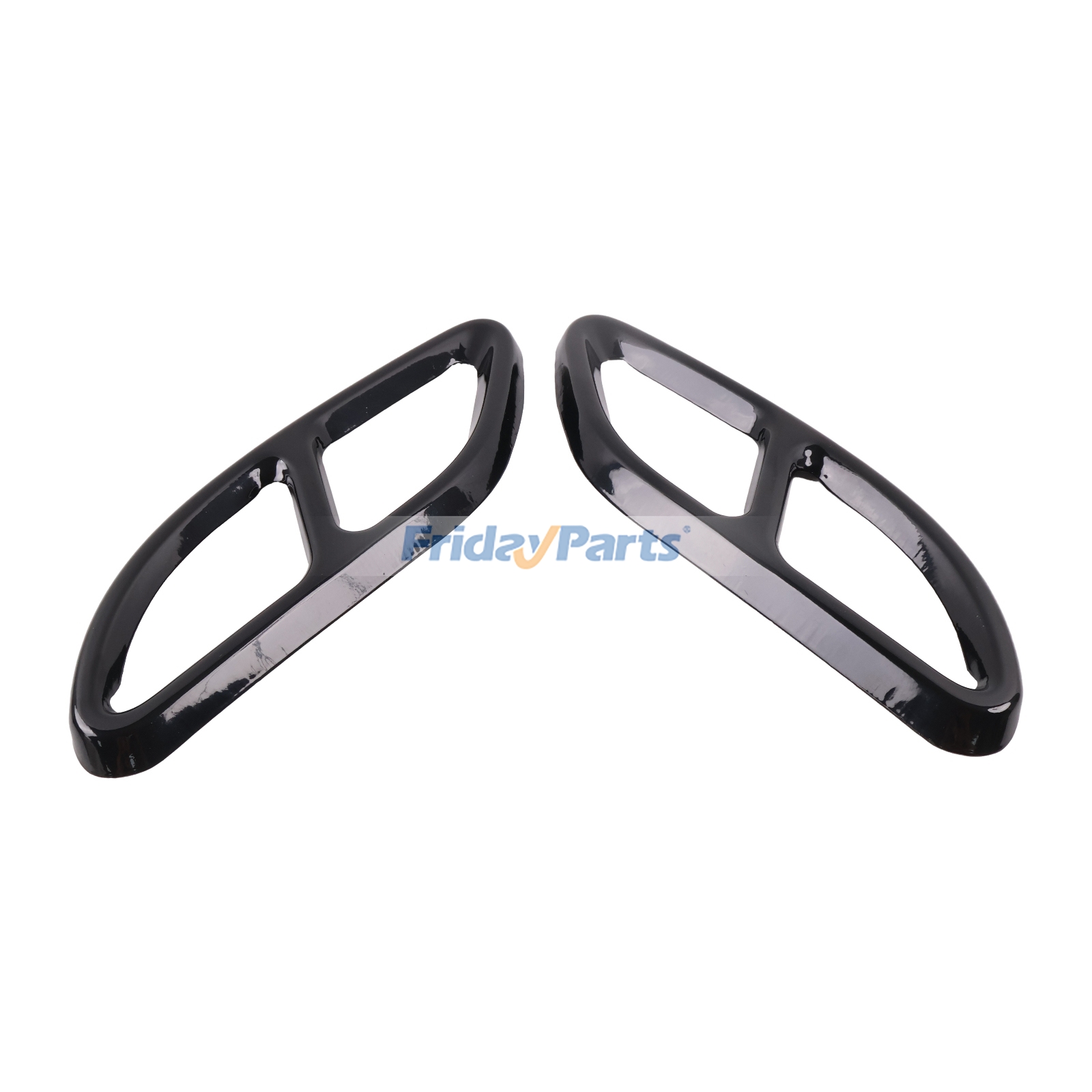 Cache-tuyau de pare-chocs arrière noir en acier inoxydablepour Véhicule