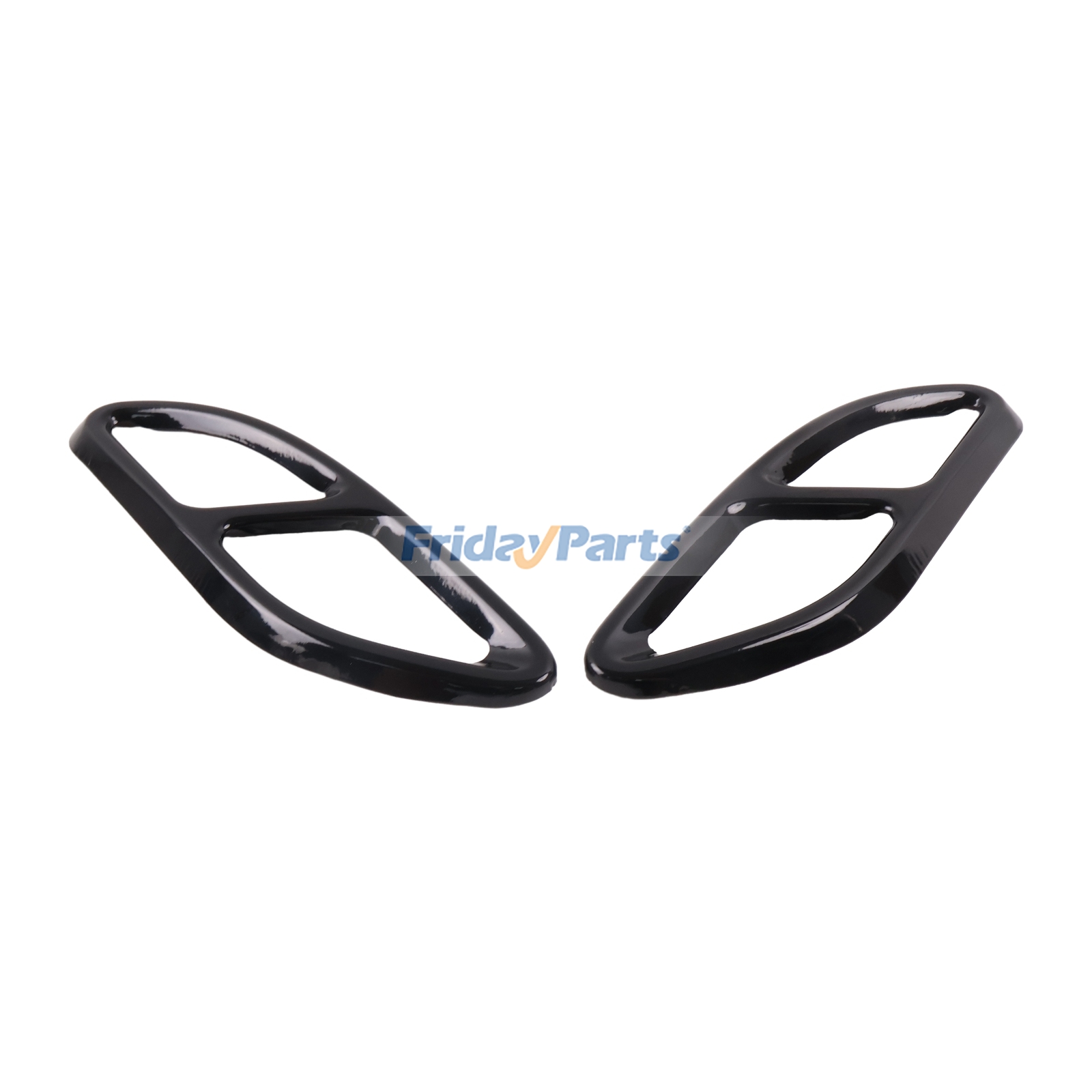 Black Rear Stainless Steel Bumper Pipe Cover for Mercedes-Benz A B C E CLA GLC GLE GLS CLS Class 2015-2024