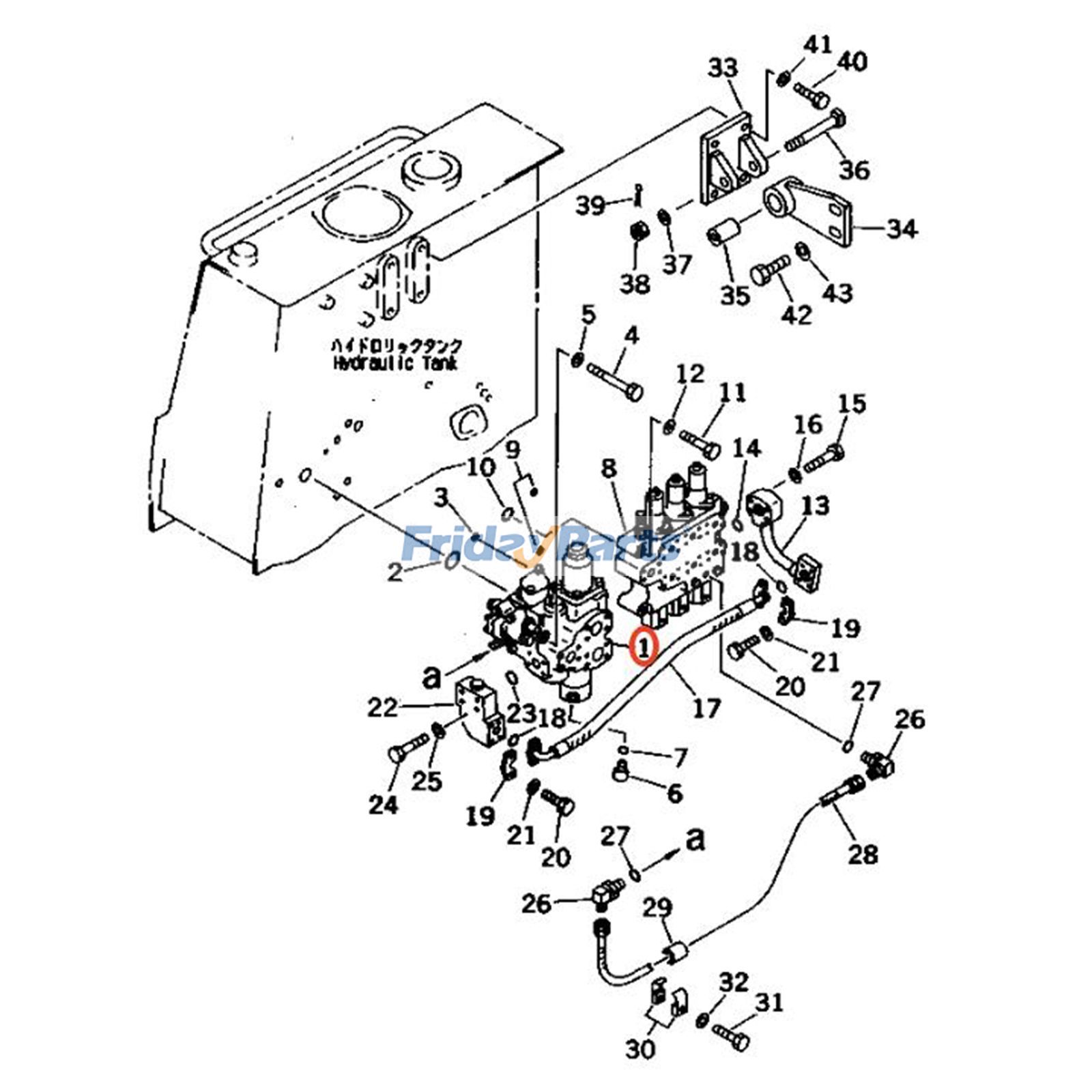 ブルドーザー ブレードバルブアセンブリ