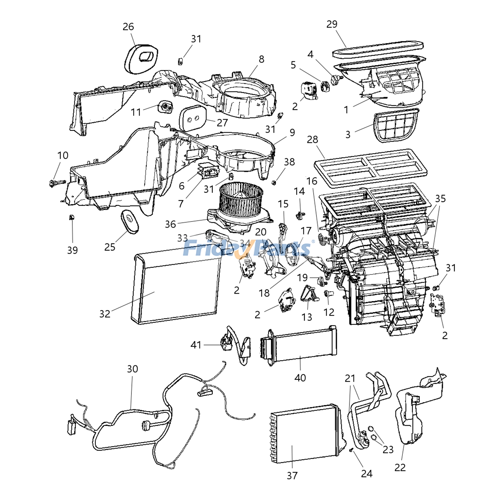 Resistencia del ventilador del motor del soplador 5179985AA para Chrysler Town & Country, Aspen, Dodge Caravan, Jeep Grand Cherokee (2006-2009) Para Dodge,Para Jeep,Para Chrysler