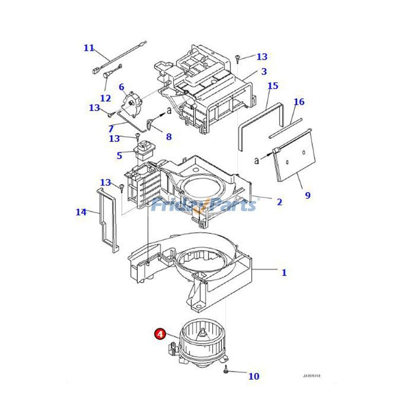 FridayParts Blower Motor PC110-8M0 PC130-8M0 PC210-10 PC240LC-10 PC290LC-11 PC360LC-10 PC390LL-10 PC490-10