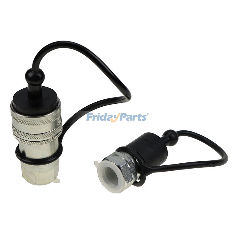 TL37 1/2" NPT Thread 1/2 Ag Hydraulic Quick Connect Coupler Poppet Valve Pioneer for Bobcat Caterpillar Kubota CASE JCB Thomas Gehl Volvo ASV Tractor Skid Steer