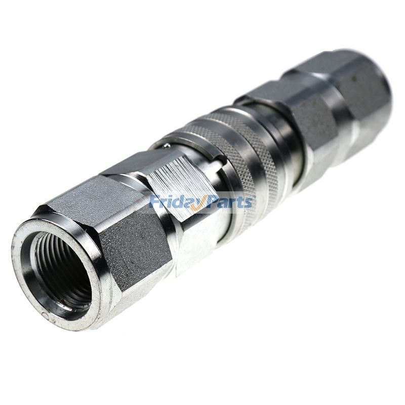 3/4" SAE - 5/8" Body Flat Face High Flow Hydraulic Quick Disconnect Coupler For Bobcat Kubota CASE JCB Thomas Gehl Volvo ASV Skid Steers