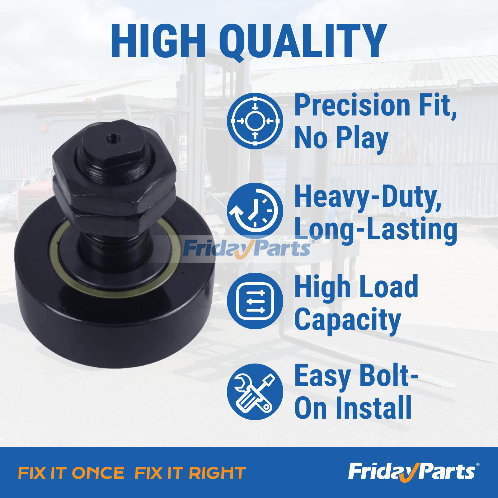 Cojinete guía de mástil de rodillos atornillable 529.999.0006 MRS-32 para carretilla elevadora Moffett para Montacargas Para OTRA MARCA FridayParts