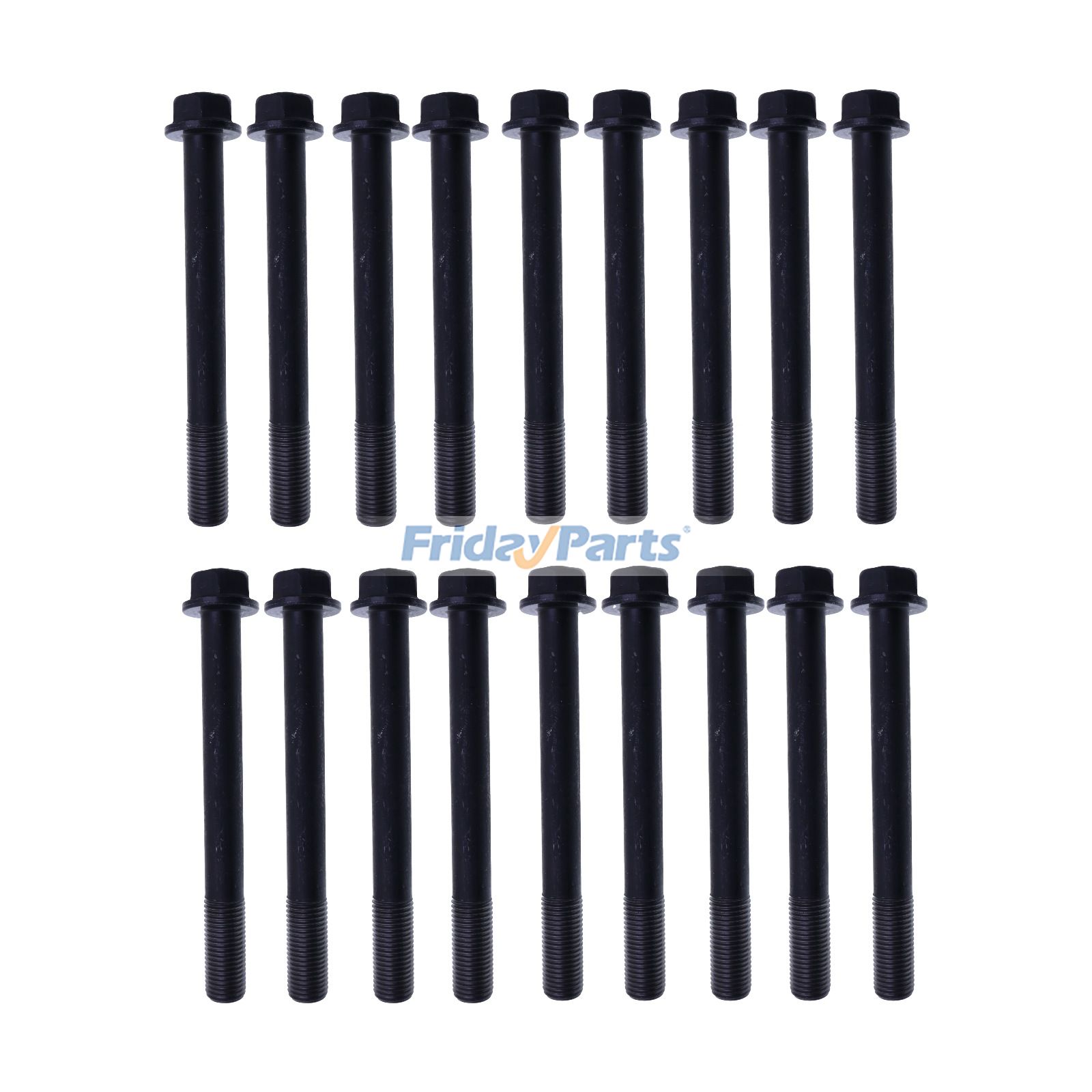18Pcs Cylinder Head Bolt 119174-01200 for Yanmar 4TNE106 4TNV106 4TNV106T 4LHA 4LH-STE Komatsu 4D106 Engine