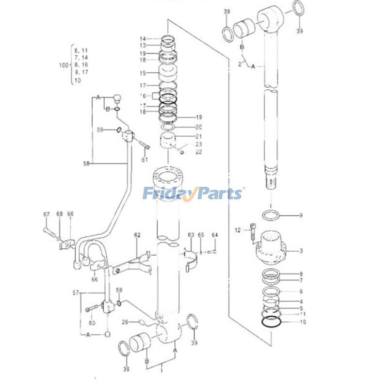 Boom Cylinder for Excavator