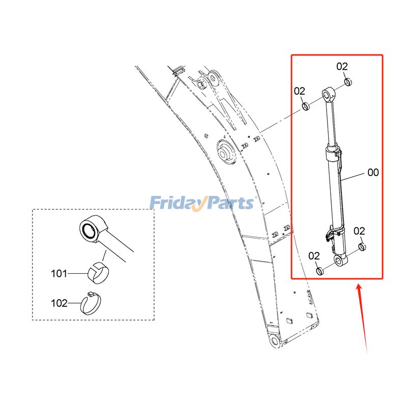 FridayParts Auslegerzylinder