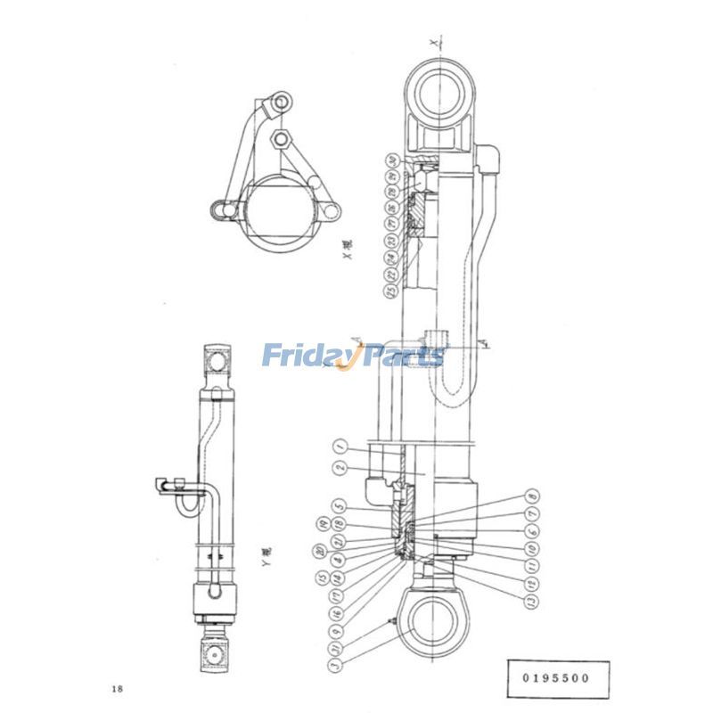 Kit de joint pour vérin de flèchepour Pelle