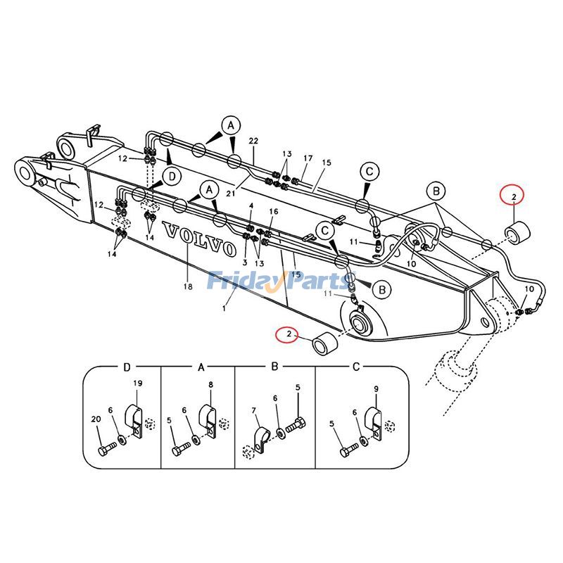 Excavator,Loader Boom Dipper Arm Bushing