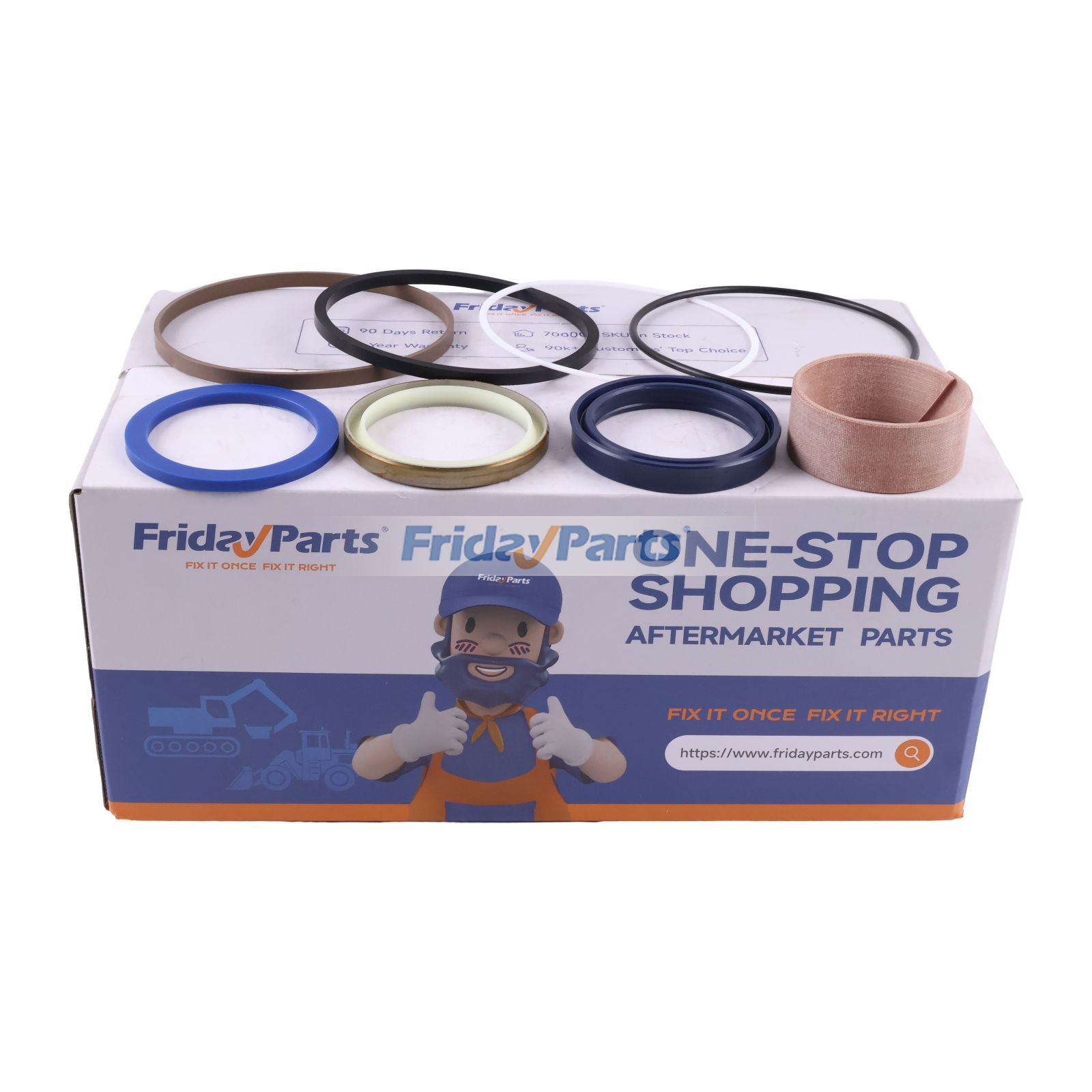 Dichtungssatz für Auslegerlift-Zylinder 85804741 für Ford New Holland Baggerlader 555C 555D 555E 575E 655C 655D LB75