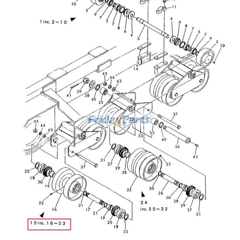 YANMAR用その他の建設機械用ボトムトラックローラートラックキャリア