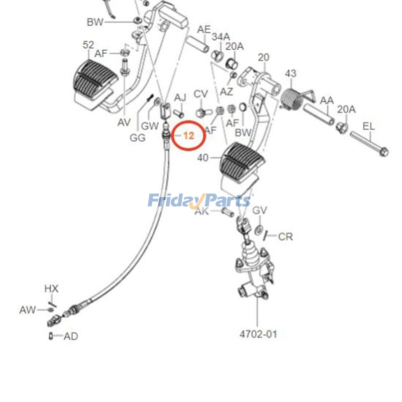 Câble de freinpour Chariot Élévateur