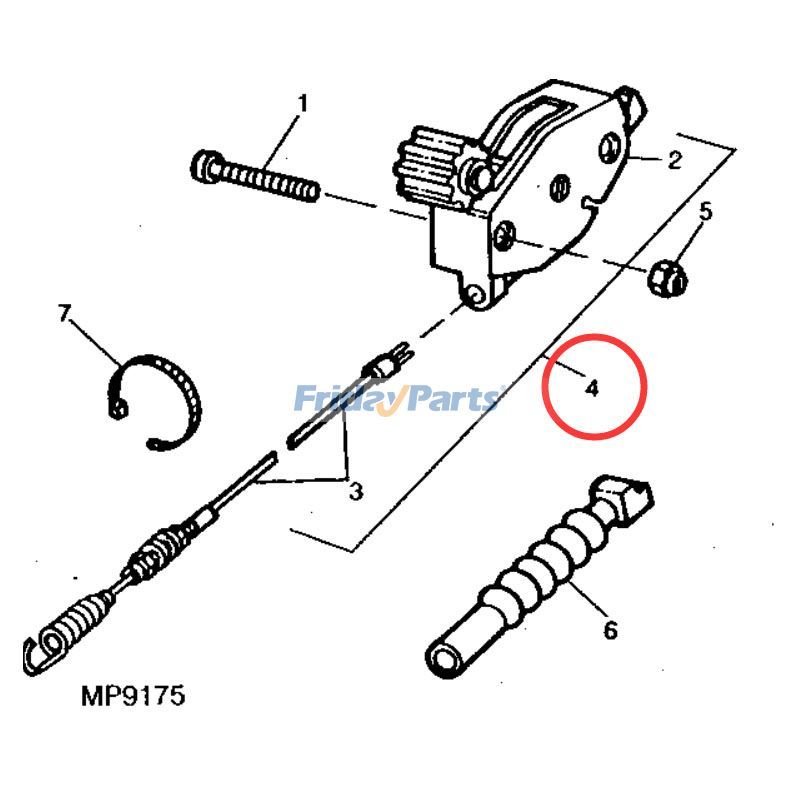 Brake Clutch Cable for Mower