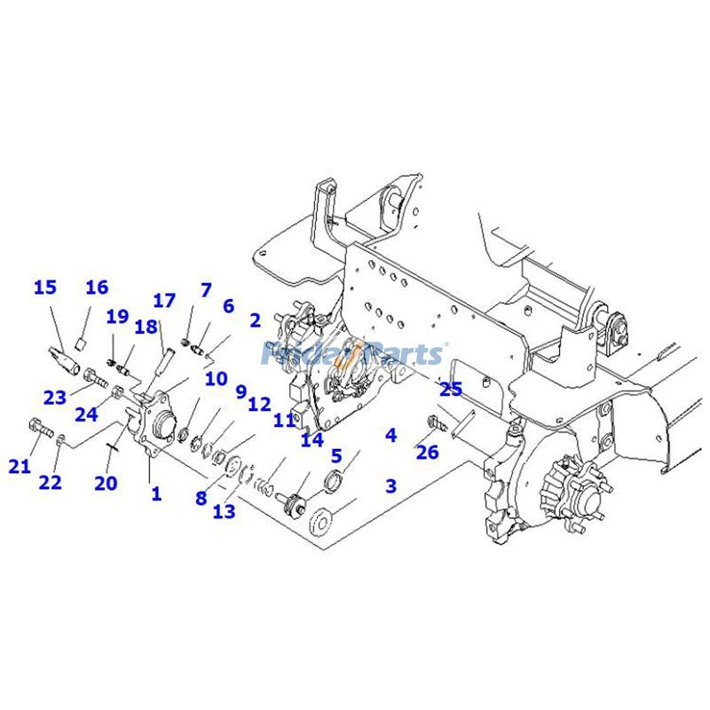 Cilindro de freno 3BA-30-75210 para Komatsu AE50 AM50 FB09H-18-12-A FB15G/18G-12-A FB20A-12-A FB20M-12-A FB20MF-12-A Para KOMATSU