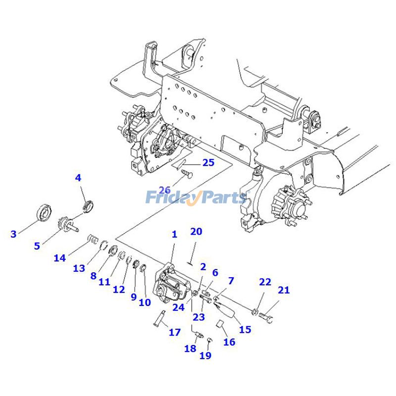 Cilindro de freno 3BA-30-75310 para Komatsu AE50 FB09HF-18F-12-A FB15GF/18GF-12-A FB20A-12-A FB20AF-12-A FB20M-12-A FB20MF-12-A Para KOMATSU