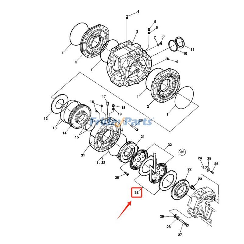 Kit de disques de frein à rouleaux vibrantspour Compacteur,Moteur