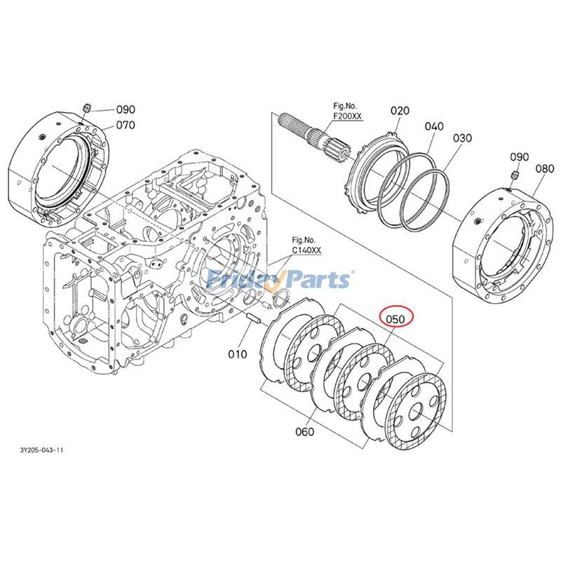 FridayParts Brake Disc M5660SUH M6060HFC M7040SUH M7060HD M8560HD M9960HDC