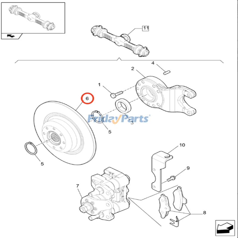 ローダー ブレーキディスク