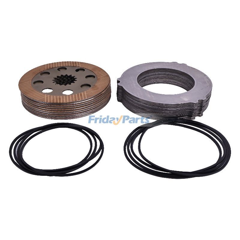 Juego de contraplacas y sellos de fricción de freno BRL40-0252 para retroexcavadoras JCB 1400B 1550B 1600B 1700B 214 215 3CX 3D 3DX 4C de FridayParts