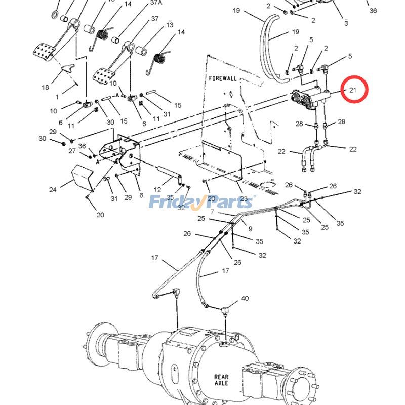 Hauptbremszylinder 123-3426 für Caterpillar CAT-Motor 3054 Lader 416C 426C 428C 436C 438Cfür Für CAT