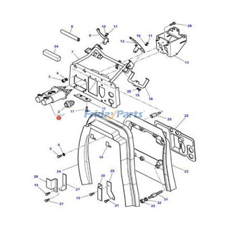 Cilindro maestro de freno 3786100M2 4276326M1 para Massey Ferguson 5425 5465 5470 6260 6270 6280 6290 6497 6499 8210 8220 8270 8280 para Tractor Para Massey Ferguson FridayParts