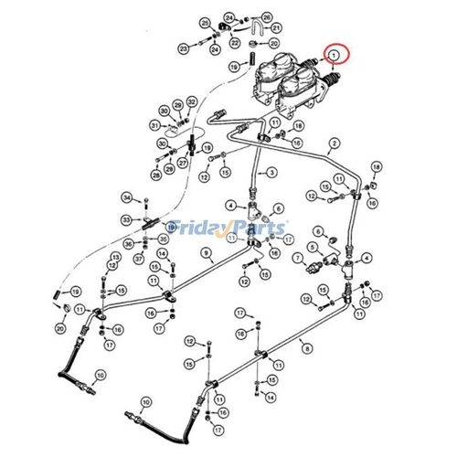 L32129 Master Brake Cylinder Rebuild Kit Fits Case 480B 580B 530 570 480 430