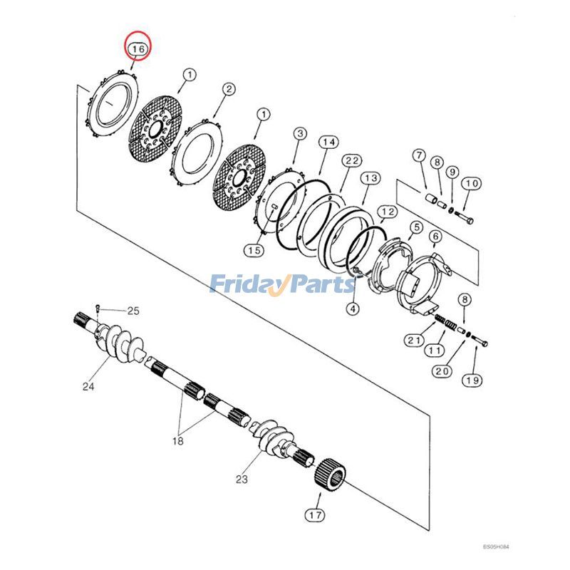 Brake Pad 237020A1 for CASE Loader 590L 590SL 580LE 580SLE