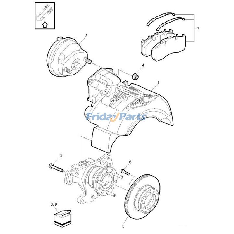 トラック ルノー ボルボ用ブレーキパッドキット
