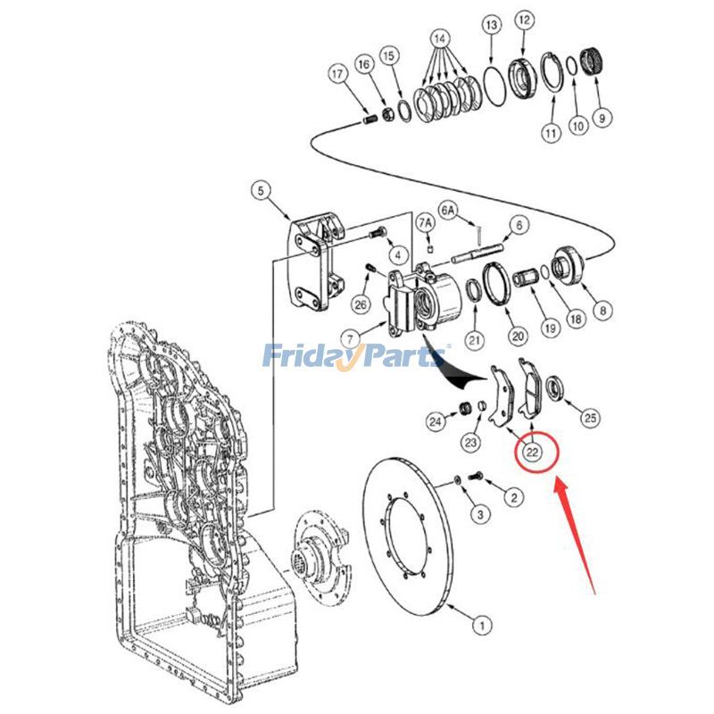  Brake Pad Kit Wheel For CASE