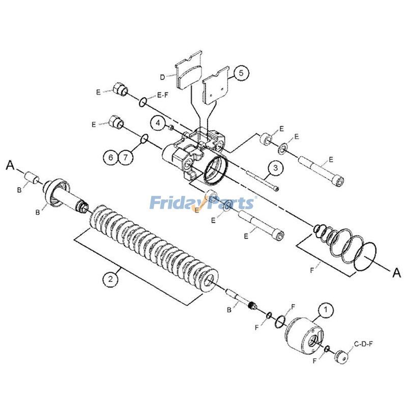 Compre Kit de pastilhas de freio 376-7694 para carregadeira de rodas Caterpillar CAT 966M 972M 980M 982M na FridayParts