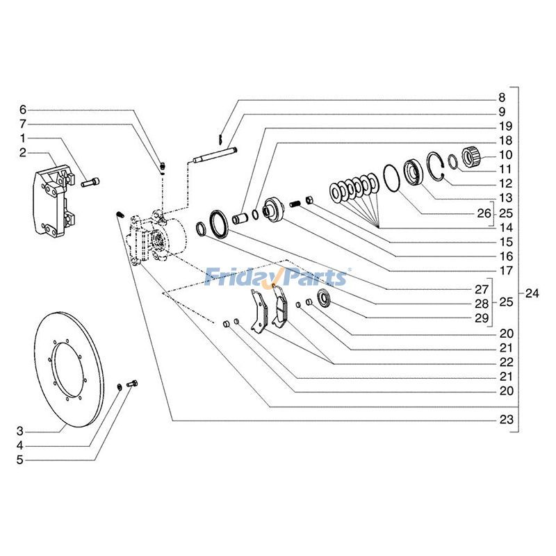 Brake Pad Kit Wheel For New Holland Excavator,Motor Grader