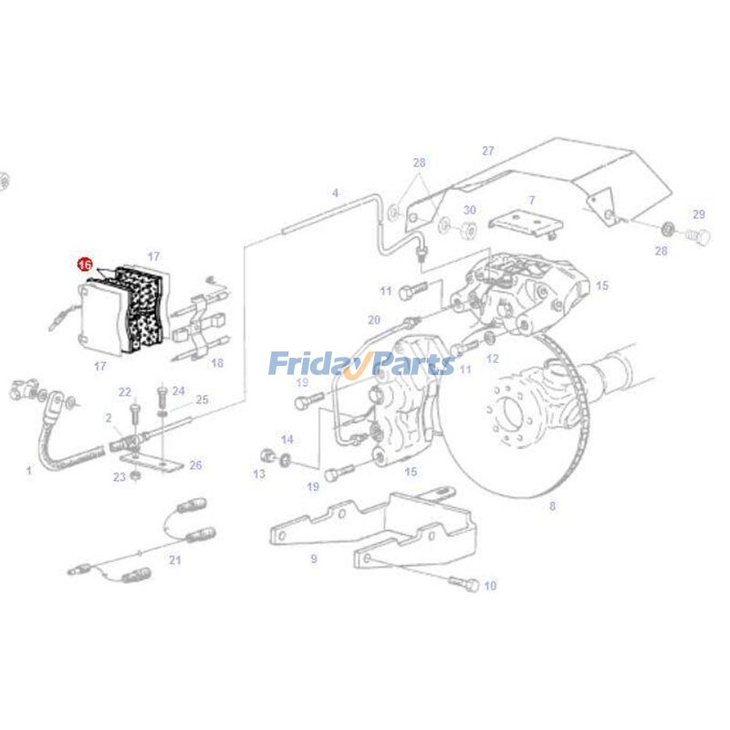 JOHN DEERE用用John Deere トラクター 6400 6600 6800 6900 用ブレーキ パッド キット F198104072011