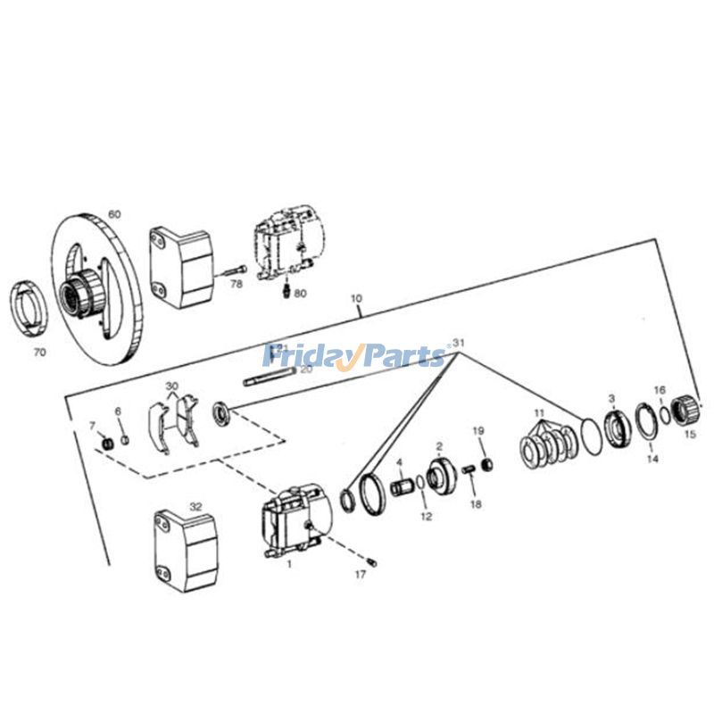 Brake Pad Kit Daewoo Komatsu 500-V in Stock in China,China Stock