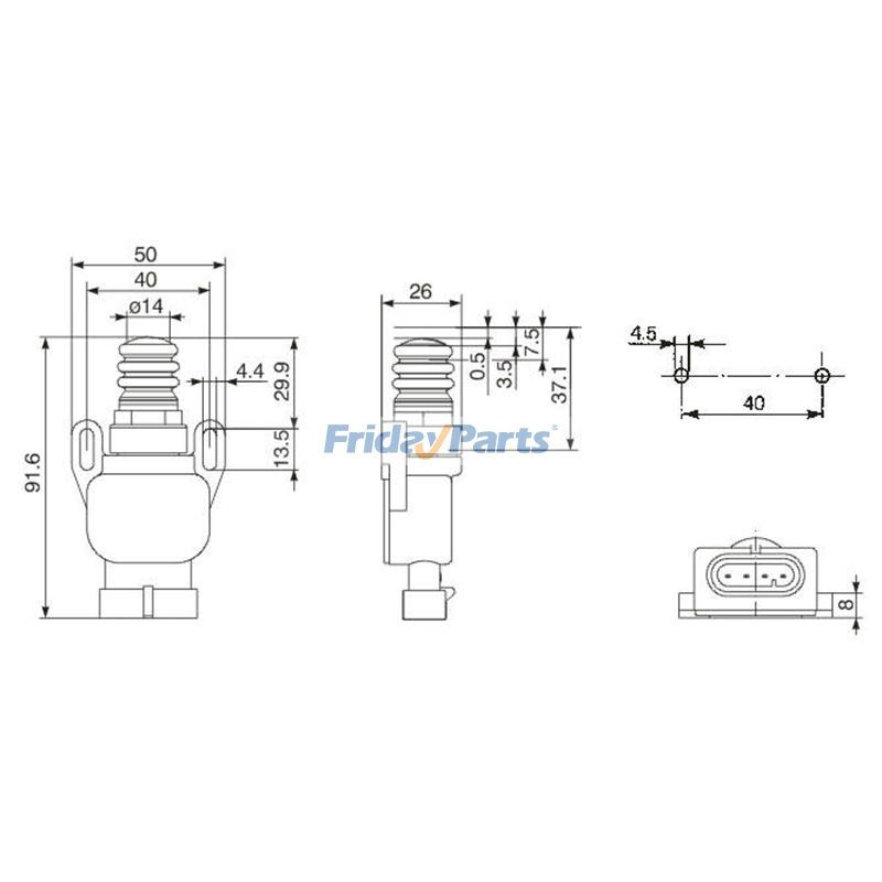FridayParts Brake Pedal Switch