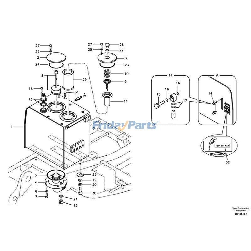 Breather Filter 14500233 for Volvo Excavator EC135B EC140 EC180B EC210EC220E EW130 EW140E EW170 EW210C FC2421C FC3329C for less