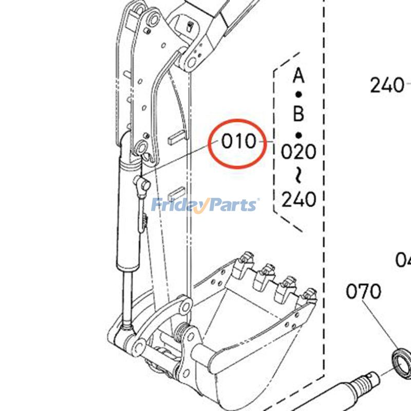 Bucket Cylinder Assembly for Excavator