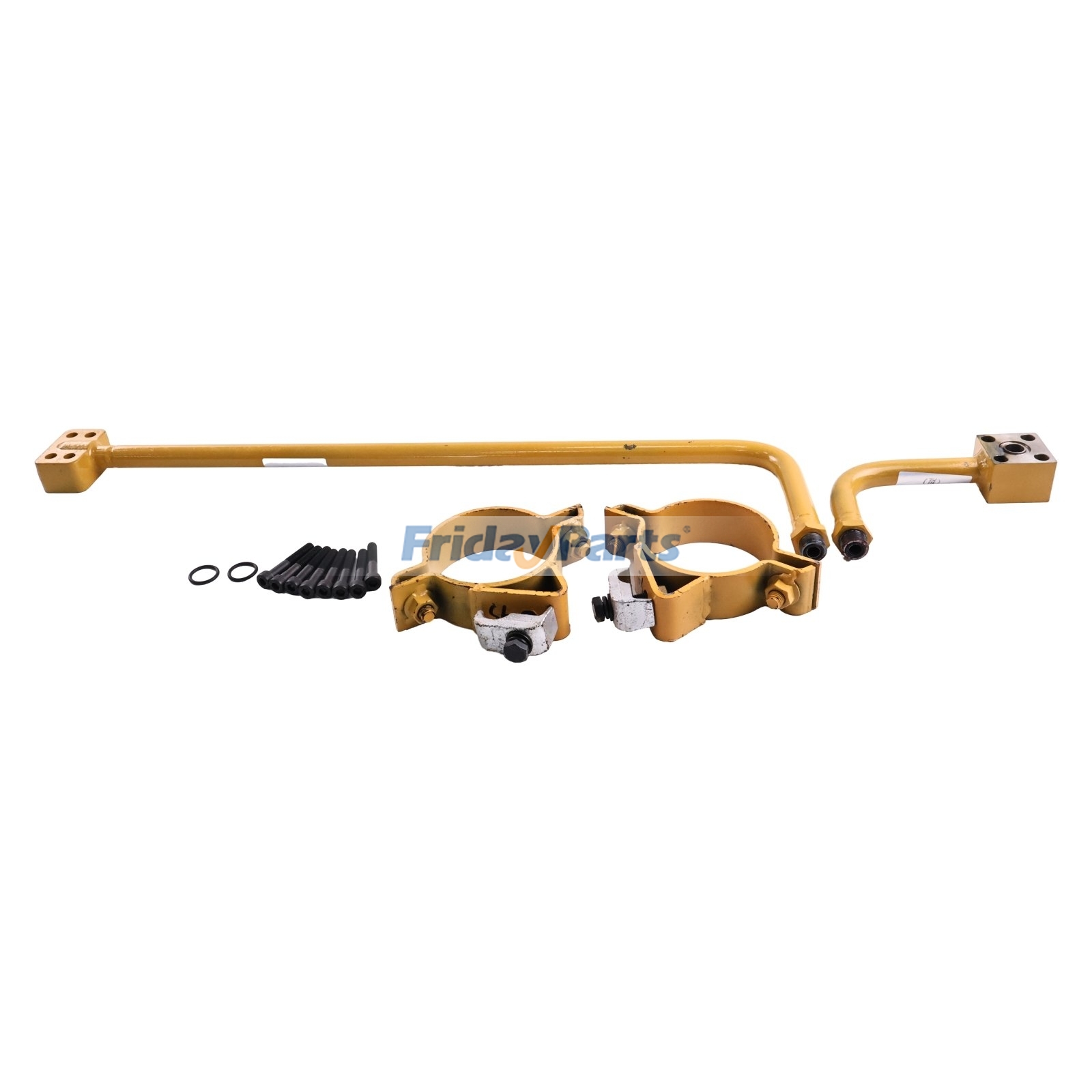 Bucket Cylinder Hose and Clamp Kit compatible with Excavator