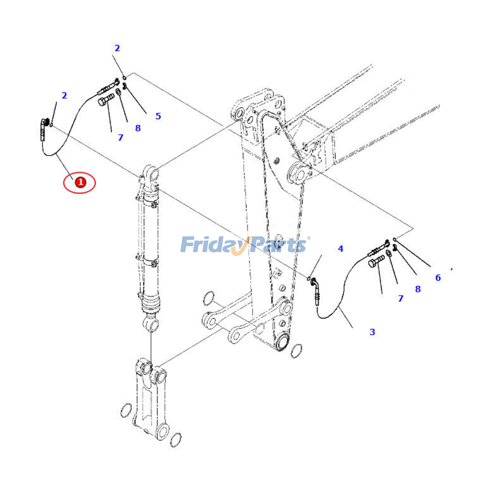 Bucket Cylinder Line Hose for Excavator