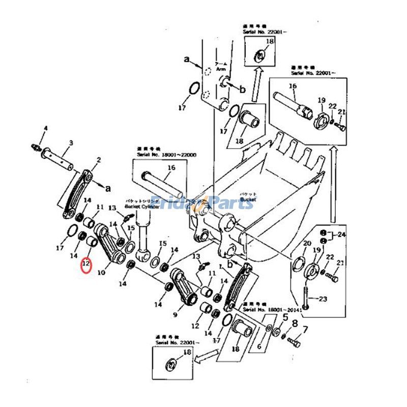Bucket Link Bushing for Excavator