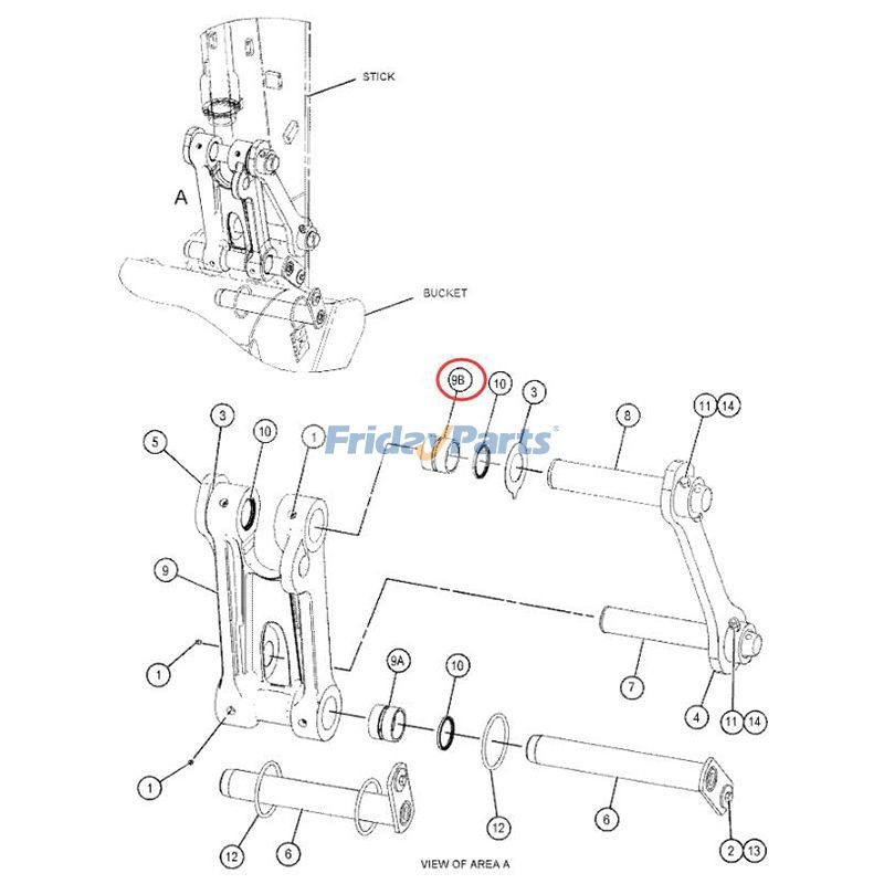 Bucket Linkage Bushing 244-4360 for Caterpillar CAT Excavator 315D 316E ...