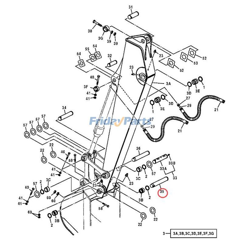  Bucket Pin For JOHN DEERE