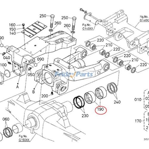 Bushing 3C011-41680 for Kubota Tractor M5040HD M5140HD M6040HD