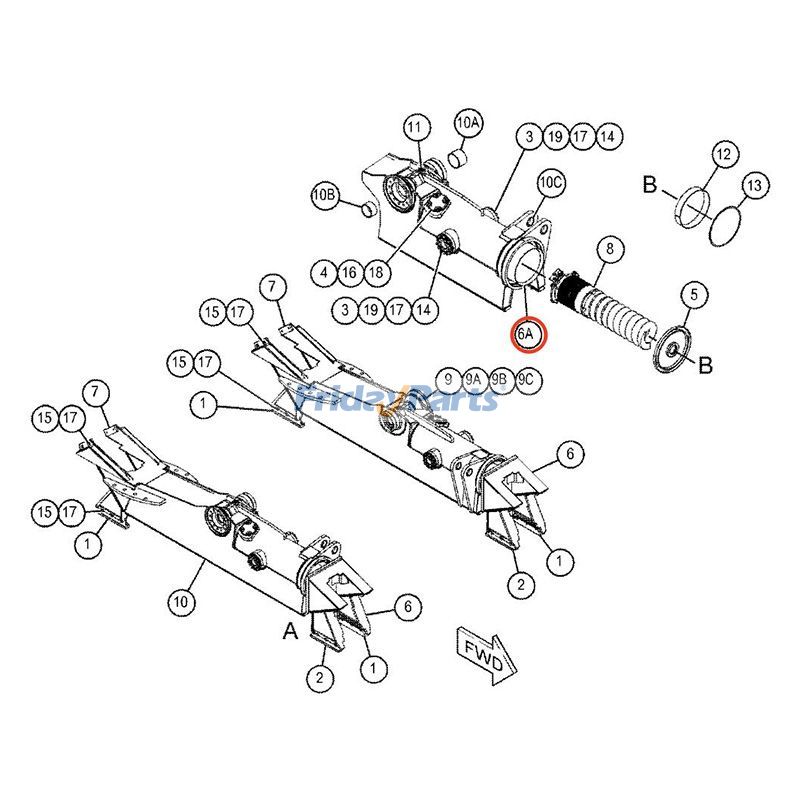 Buje 3T-1162 para Caterpillar CAT Dozer D6T D6R D6H D5HTSK II Skidder 517 527 Para CAT