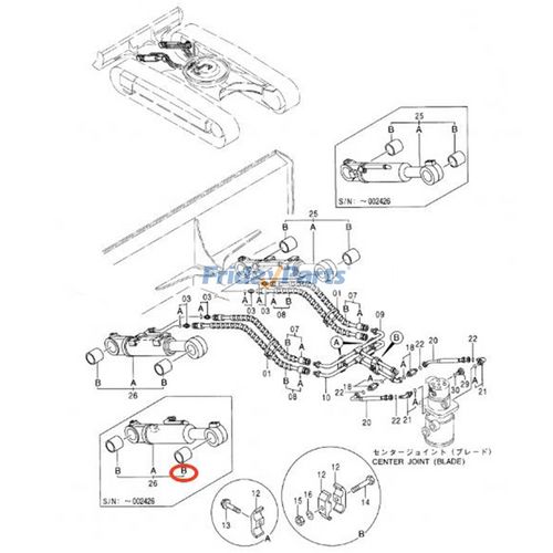 4241780 Bushing 4376210 for Hitachi Excavator EX120-5 ZX110 EX135US-5 EX75UR-5 ...