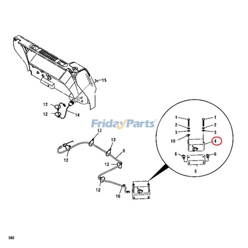Repuesto Alarma de marcha atrás con zumbador AT301074 para motores John Deere 4045 6068 6135 Excavadora 80 110 120 180 210 370 750 892 2054 2554 3554 120C 120D 135C compatible con Motor,Excavadora Para JOHN DEERE FridayParts