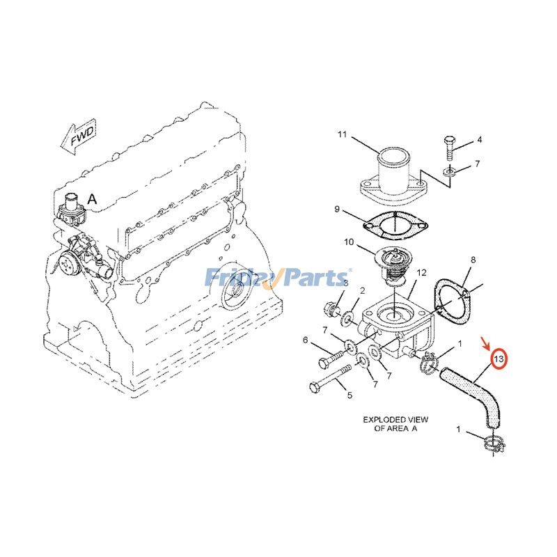 Bypass Hose for Engine,Loader