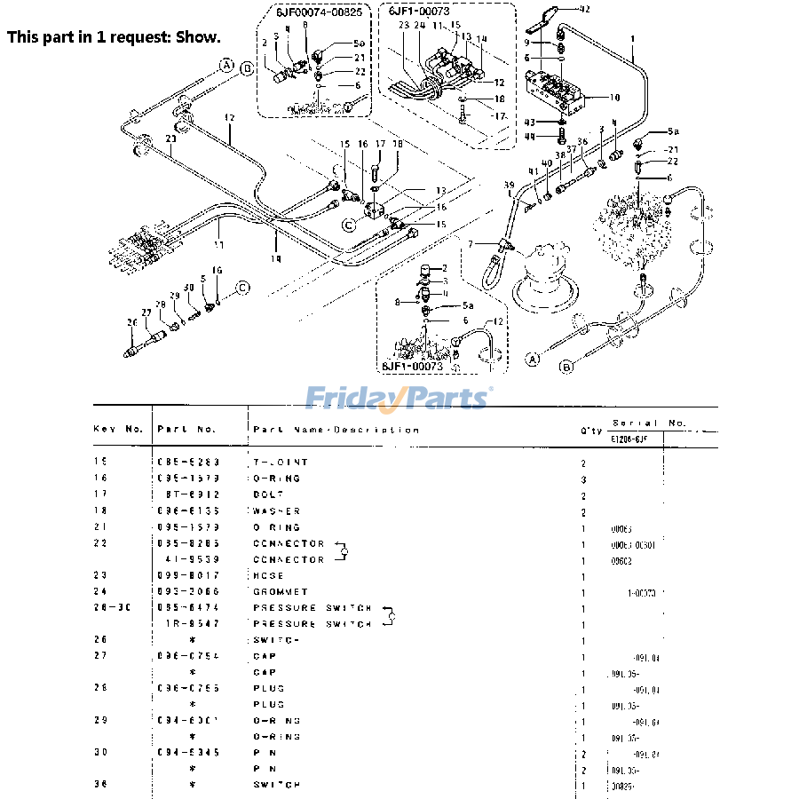  Pressure Switch  For CAT