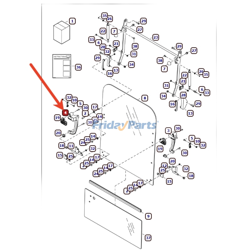 loquet de fenêtre de cabinepour Pelle