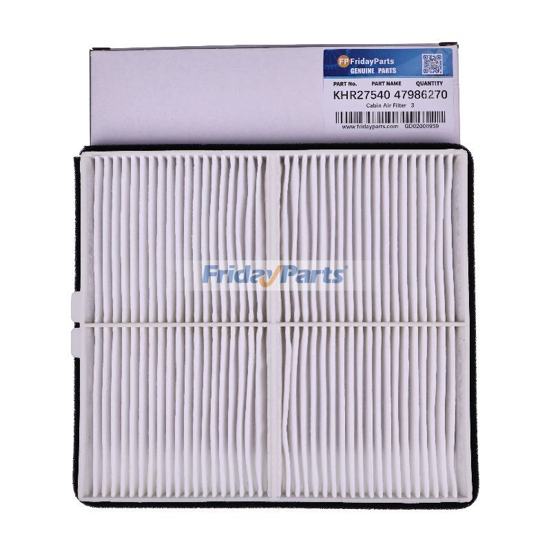 Filtro de ar de cabine KHR27540 47986270 para escavadeira CASE CX130 CX160 CX210 CX250 CX300 CX350 CX470 CX490 CX500 CX750